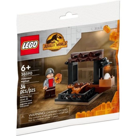 New Lego Jurassic World 30390 Dinosaur Market Building Set Baby Velociraptor Egg - Picture 1 of 2